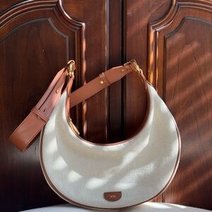 JW PEI Brown and Cream Hobo Bag